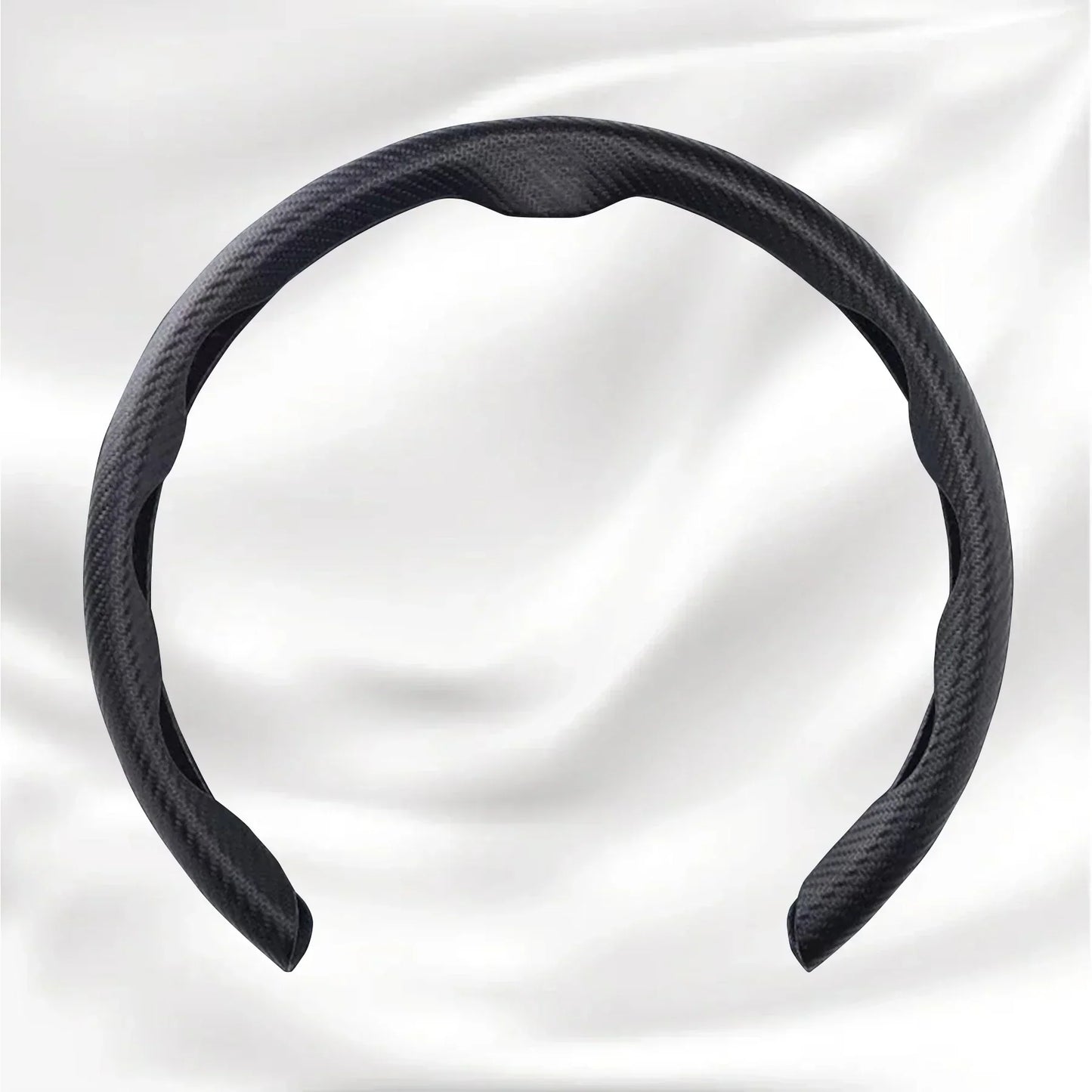 Nexi Customized Car Logo Breathable Ultra-thin 5D Leather & Carbon Car Steering Wheel Cover Universal Fit